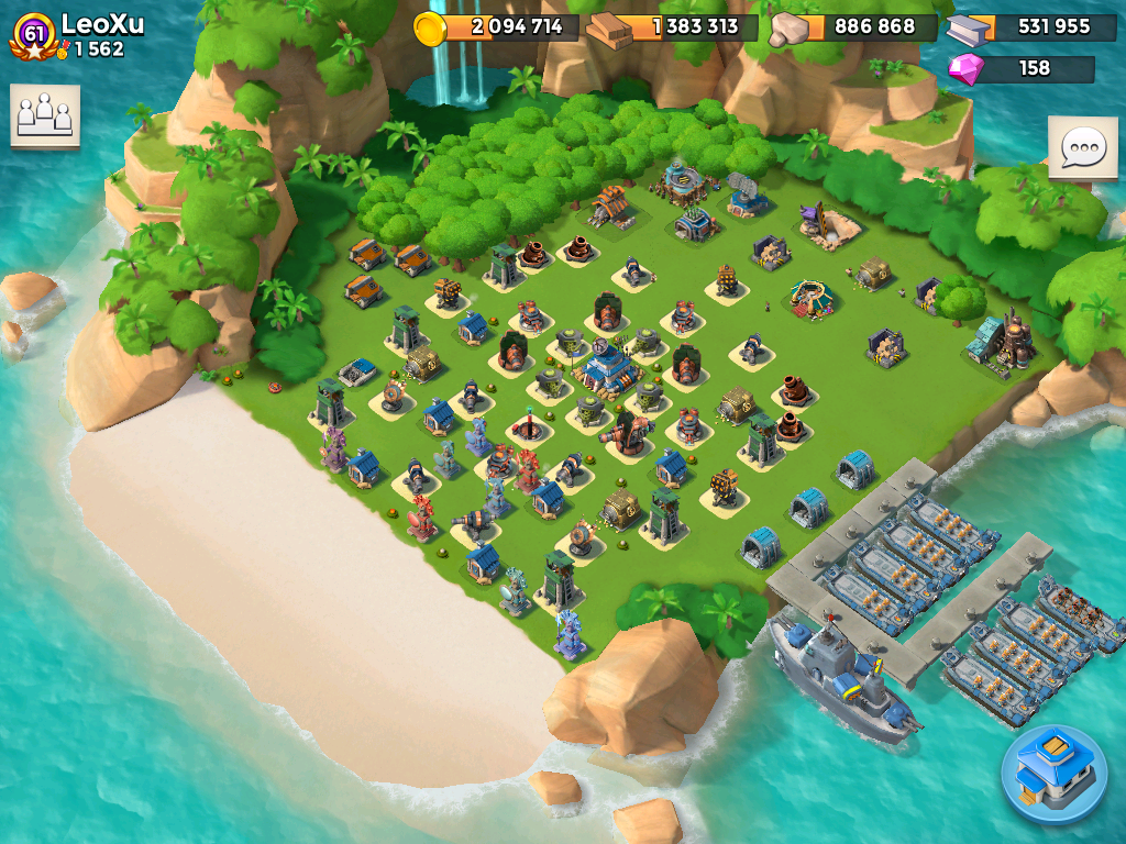 レイアウト 配置 Boom Beach ブームビーチ データまとめ