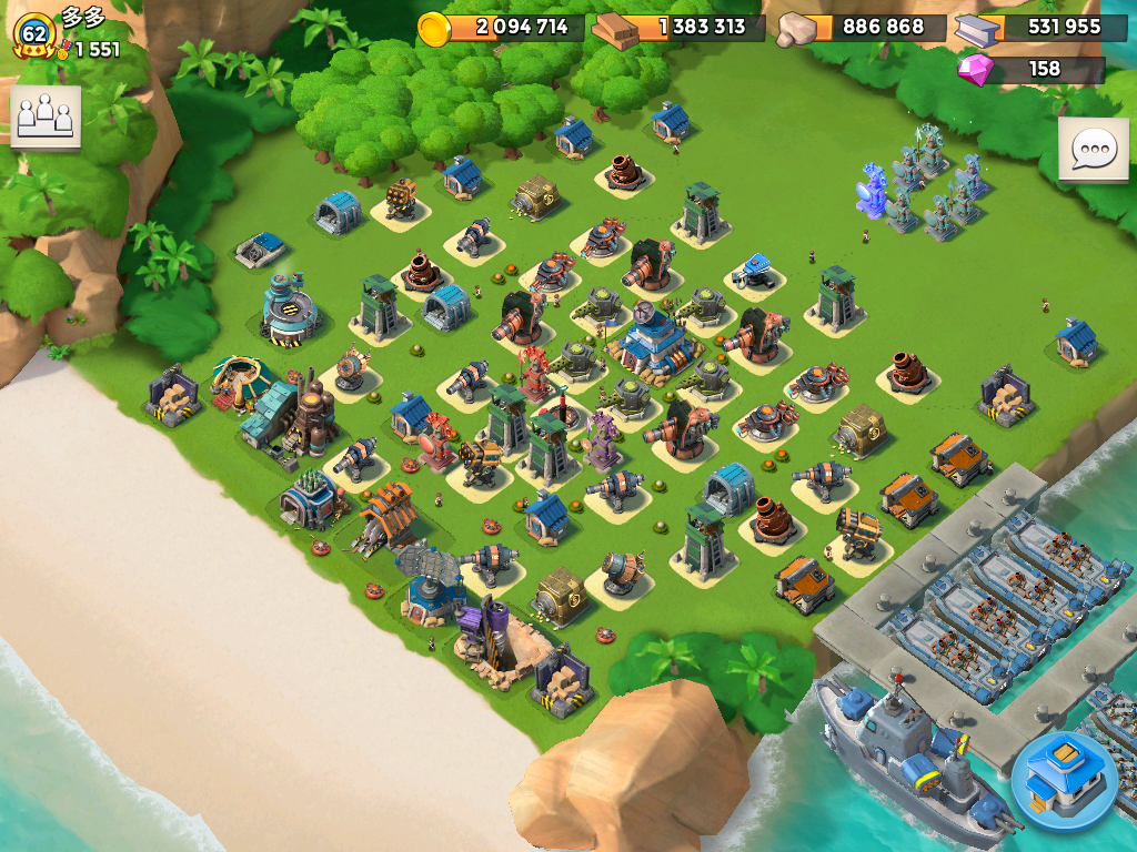 レイアウト 配置 Boom Beach ブームビーチ データまとめ